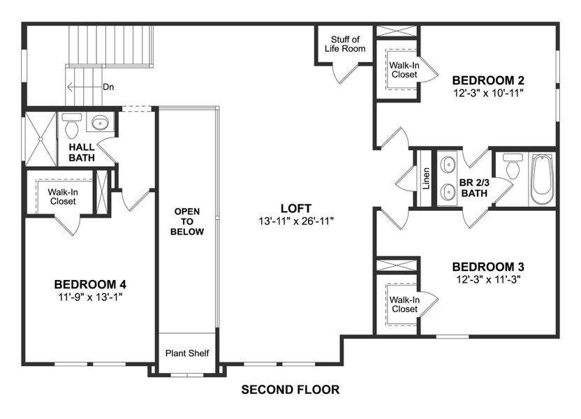 2D floor plan layout for the Stirling by K. Hovnanian® Homes in Westland Ranch - 70' Homesites, League City, TX (Image 5). 2D floor plan layout for the Stirling by K. Hovnanian® Homes in Westland Ranch - 70' Homesites, League City, TX (Image 5).