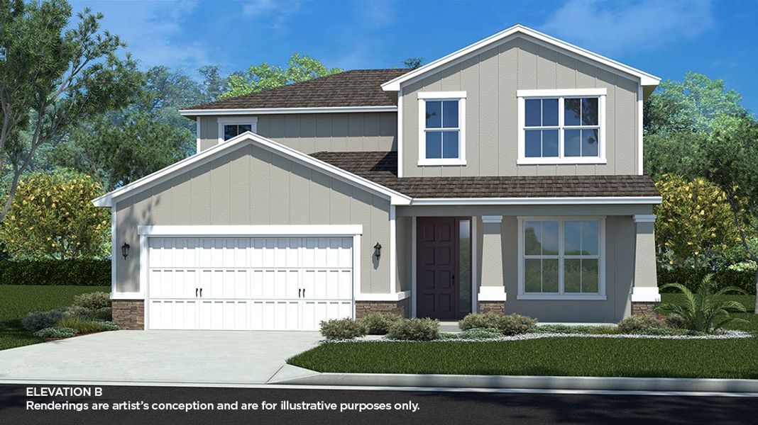 Representative exterior photo of a completed home built from the Sapphire by Colen Built Development, LLC in Calesa Township, Ocala, FL (Image 2).