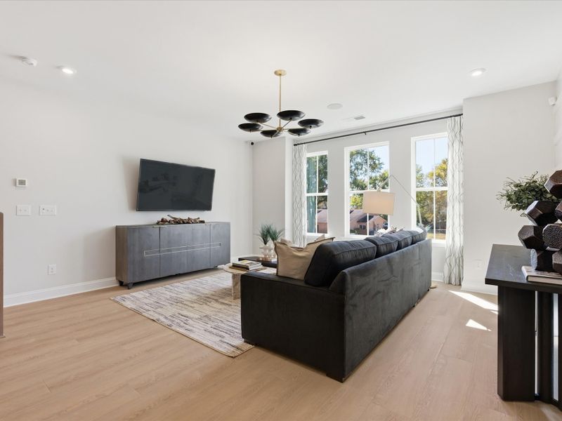 Representative furnished interior of a home built from the Dahlia by Tri Pointe Homes in Bellflower, Charlotte (Image 36).