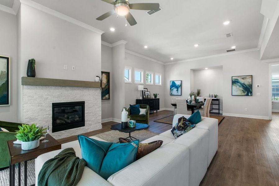 Representative furnished interior of a home built from the The Lassiter by The Providence Group in Promenade at Sawnee Village, Cumming (Image 15). Representative furnished interior of a home built from the The Lassiter by The Providence Group in Promenade at Sawnee Village, Cumming (Image 15).
