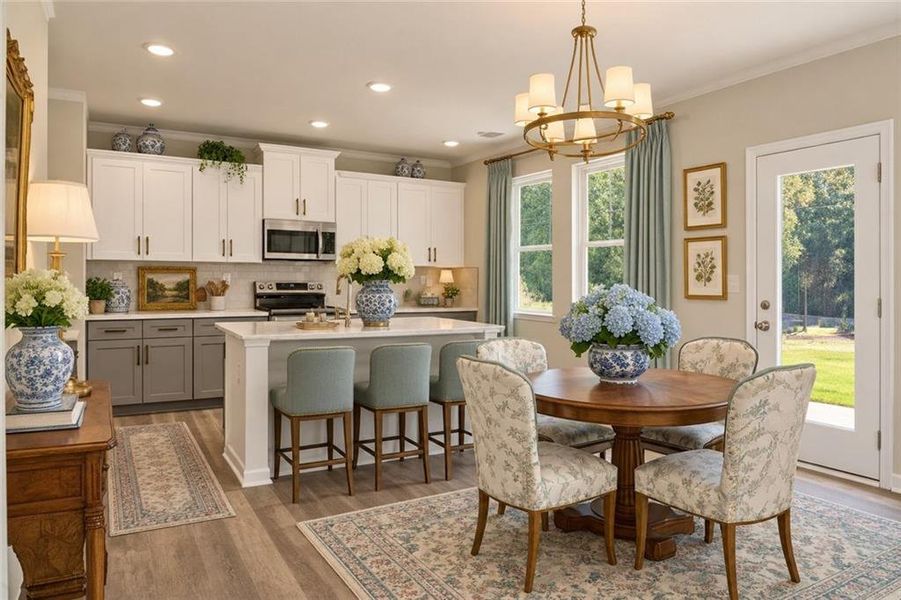 Furnished interior view inside a new home in The Brooke at Rivertown, South Fulton (Image 5).