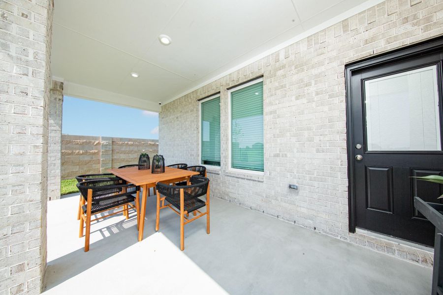 Exterior details and patio area of a home in River Ranch, Dayton (Image 3). Exterior details and patio area of a home in River Ranch, Dayton (Image 3).