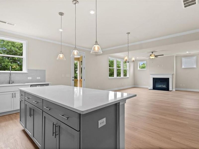 Furnished interior view inside a new home in Wehunt Meadows, Hoschton (Image 9).