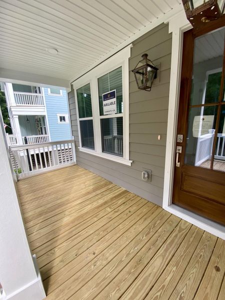 Exterior details and patio area of a home in Waterloo Estates, Johns Island (Image 19).