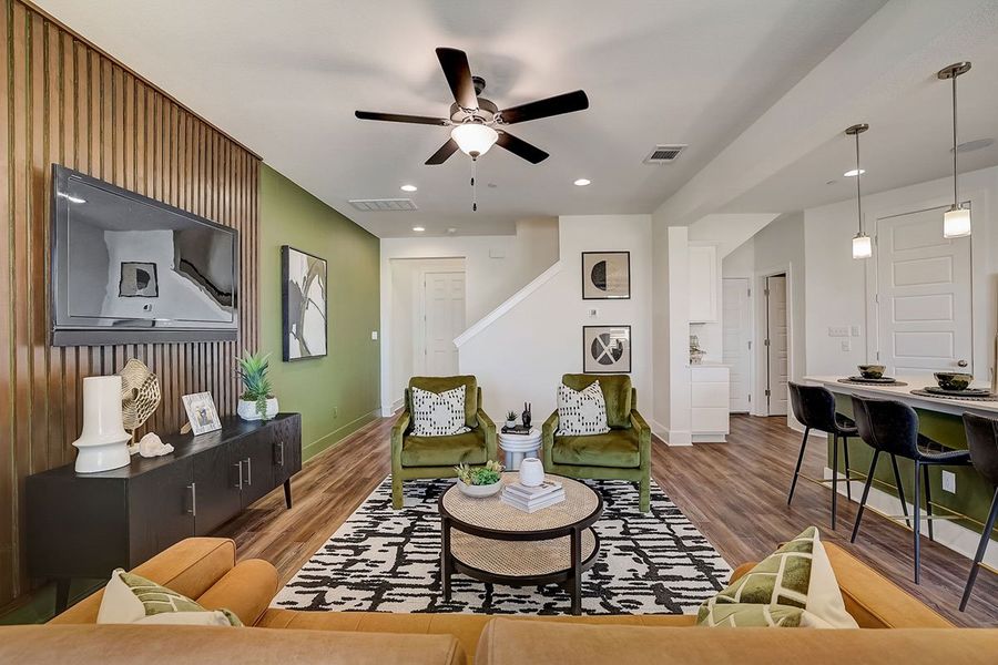Representative furnished interior of a home built from the Comal by Pacesetter Homes in Avery Centre, Round Rock (Image 15).