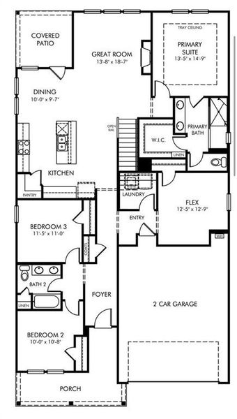 2D floor plan layout of this home in , Canton, GA (Image 4).