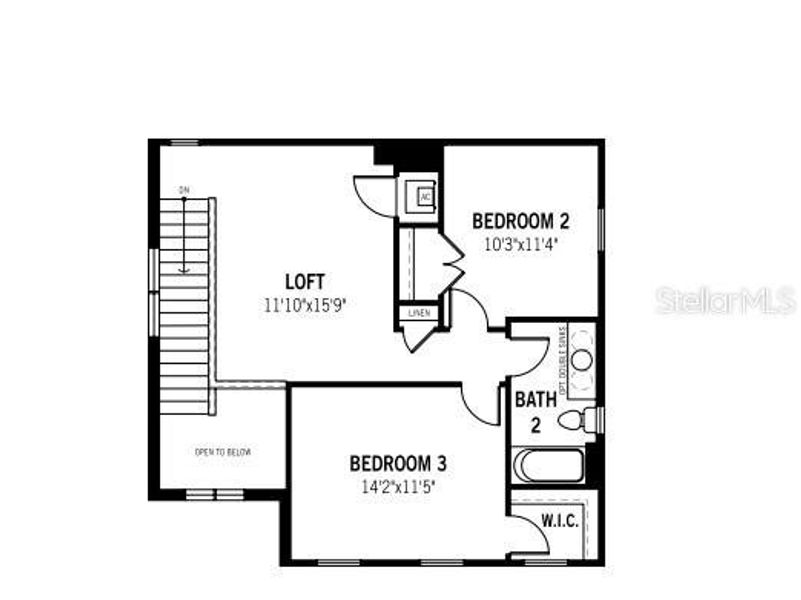 2D floor plan layout of this home in Sanderling, Palmetto, FL (Image 3).
