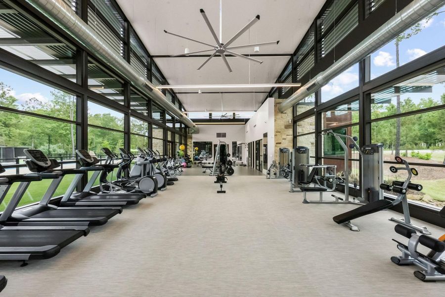 Located within the clubhouse, the state-of-the-art gym is equipped with the latest cardio and strength-training machines, allowing for a full workout without leaving the neighborhood.