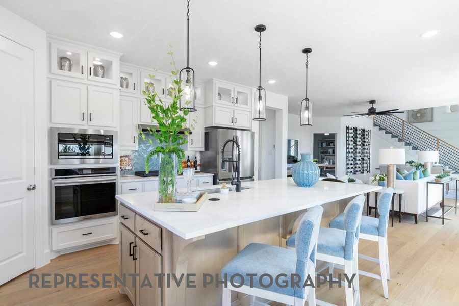 Furnished interior view inside a new home in Wolf Ranch, Georgetown (Image 9).