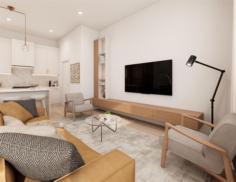 Furnished interior view inside a new home in , Houston (Image 10).