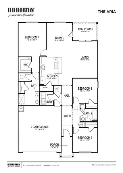 2D floor plan layout for the ARIA by D.R. Horton in The Parks, White House, TN (Image 3). 2D floor plan layout for the ARIA by D.R. Horton in The Parks, White House, TN (Image 3).
