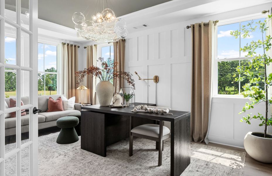 Representative furnished interior of a home built from the Newlyn by Pulte Homes in Amherst, McDonough (Image 9).