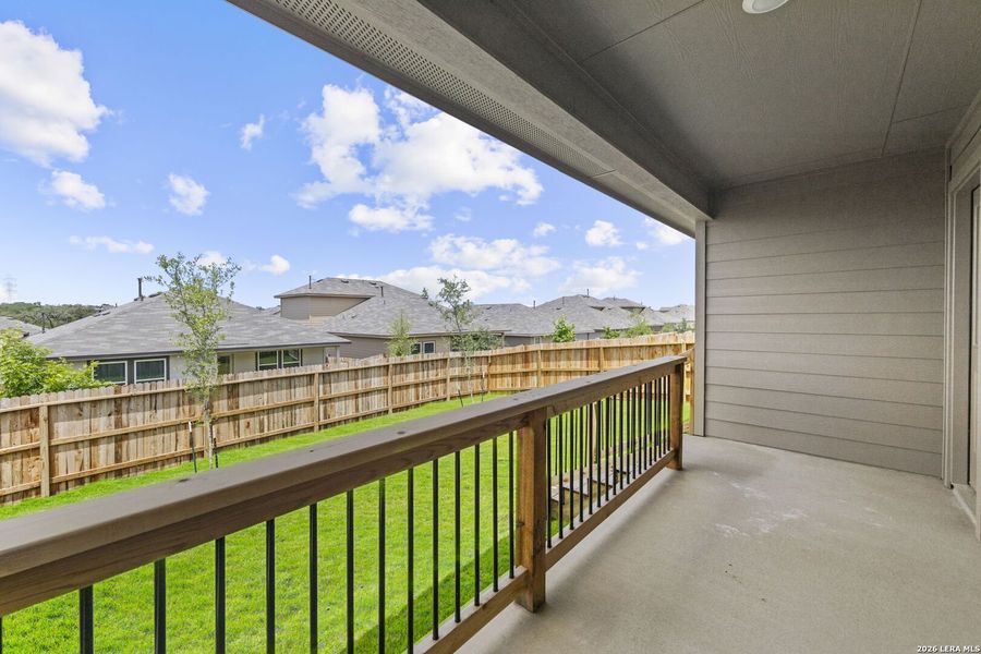 Exterior details and patio area of a home in Brookstone Creek, San Antonio (Image 3).