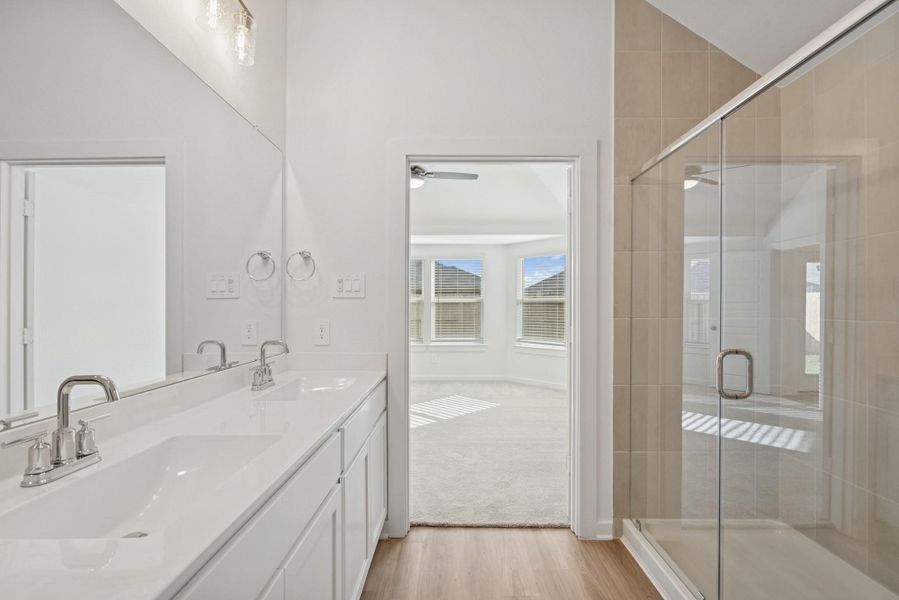 Furnished interior view inside a new home in Pinewood at Grand Texas, New Caney (Image 11).