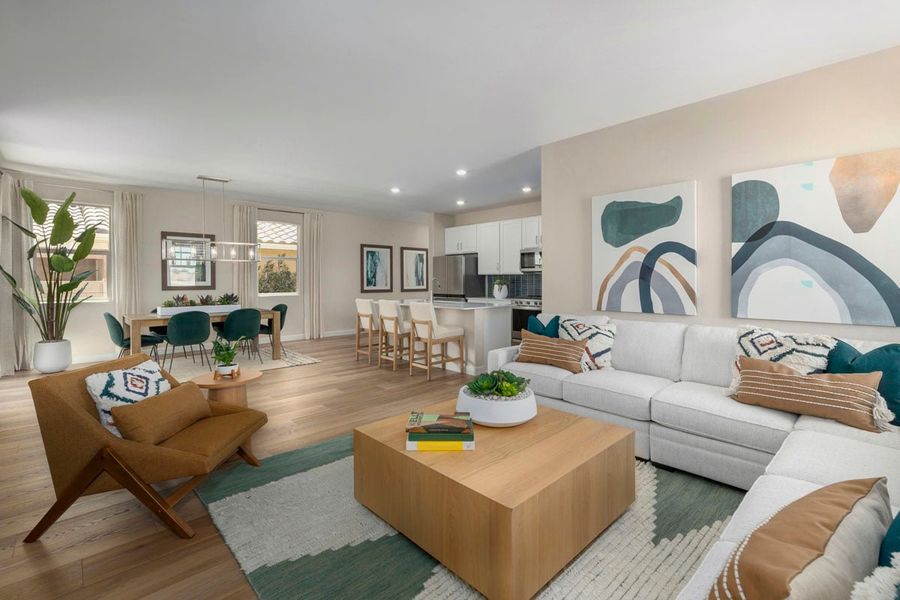 Representative furnished interior of a home built from the Plan 1745 Modeled by KB Home in Wildflower Reserve, Tucson (Image 4).