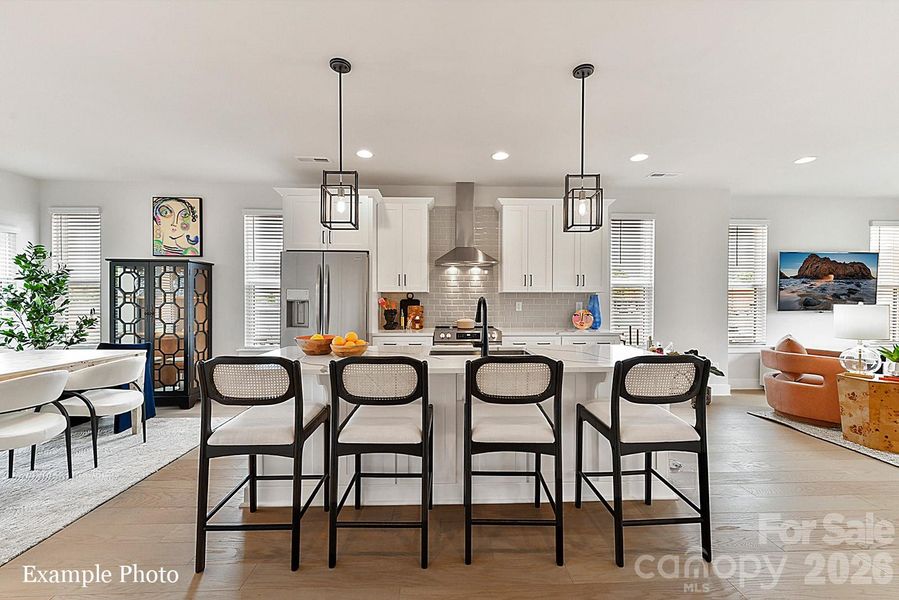 Furnished interior view inside a new home in North End Terraces, Charlotte (Image 15).