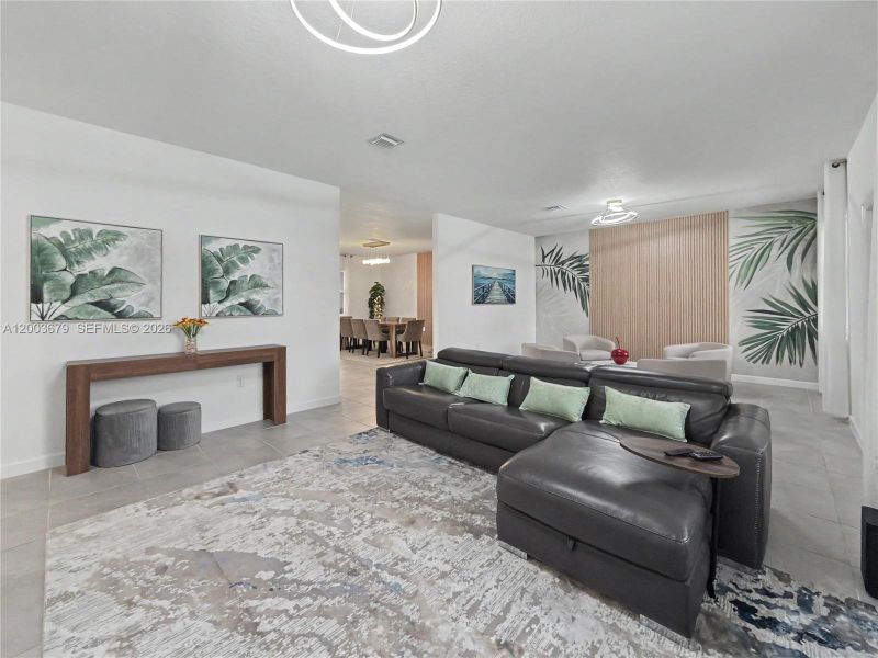 Furnished interior view inside a new home in , Miami (Image 40).