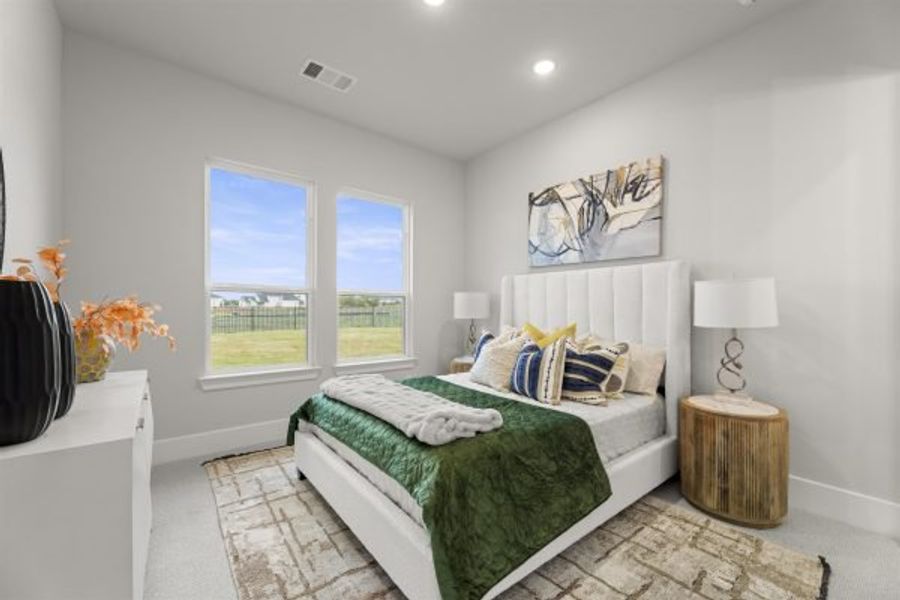 Representative furnished interior of a home built from the Tahiti by Stonefield Homes in Heath Golf and Yacht Club, Rockwall (Image 50).