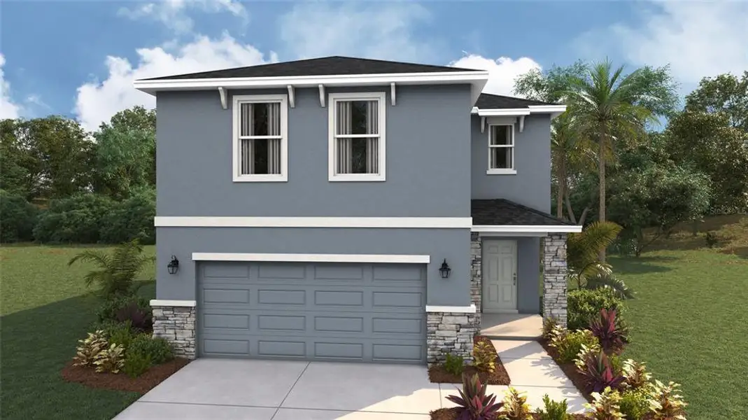 Front exterior of a new home in Star Farms at Lakewood Ranch, Lakewood Ranch, FL, highlighting curb appeal (Image 24).