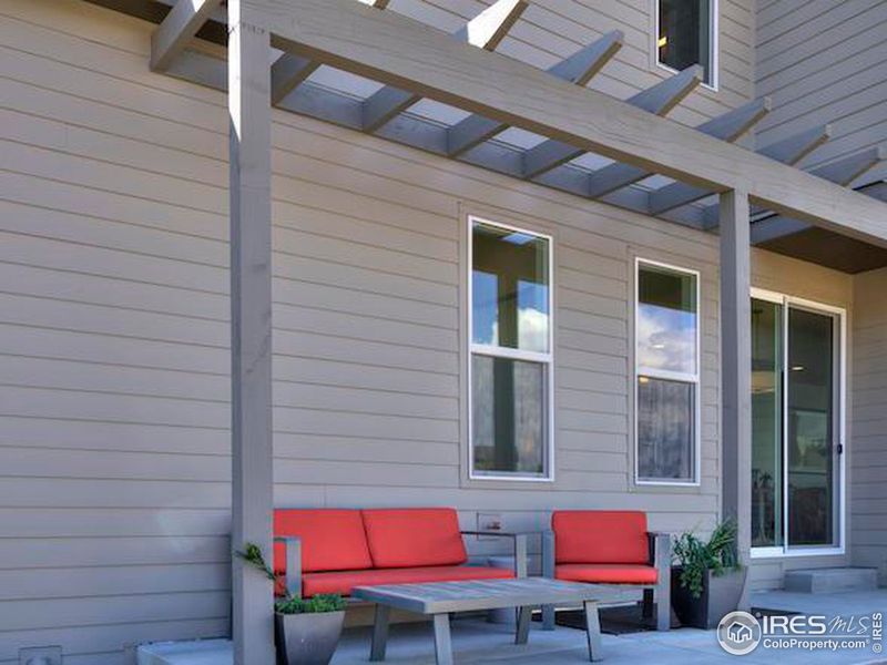 Trellised Patio off of Kitchen