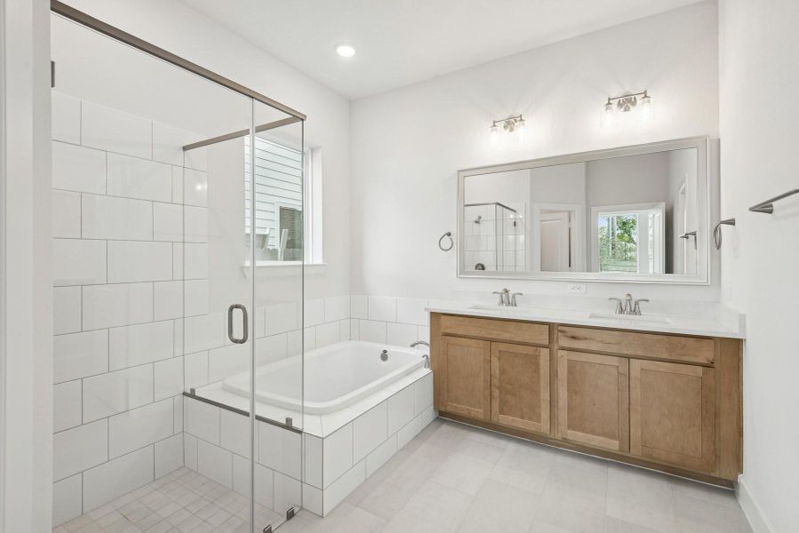 Furnished interior view inside a new home in Pomona 45' Homesites, Manvel (Image 10).