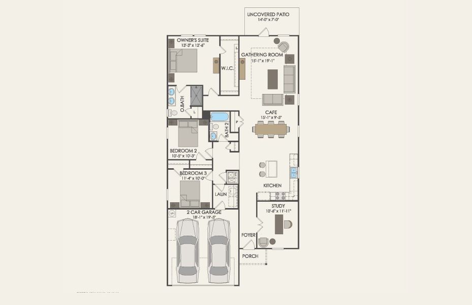 2D floor plan layout of this home in Mobberly Farms, Pilot Point, TX (Image 2). 2D floor plan layout of this home in Mobberly Farms, Pilot Point, TX (Image 2).