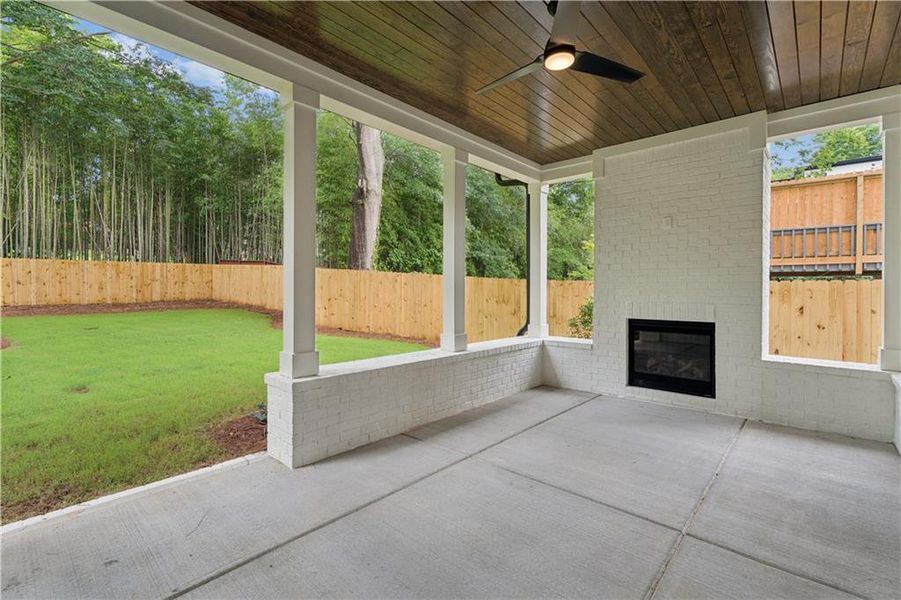 Exterior details and patio area of a home in , Atlanta (Image 2). Exterior details and patio area of a home in , Atlanta (Image 2).