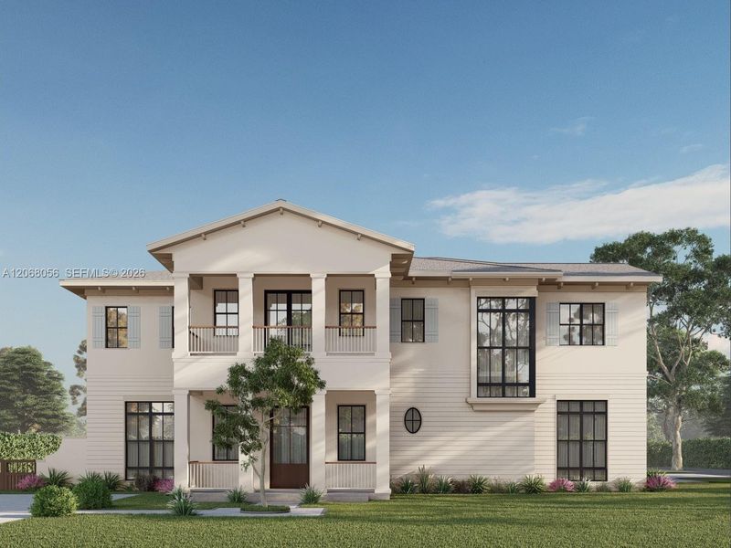 Front exterior of a new home in , Pinecrest, FL, highlighting curb appeal (Image 3).