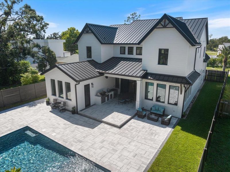 Exterior details and patio area of a home in , Sarasota (Image 28).