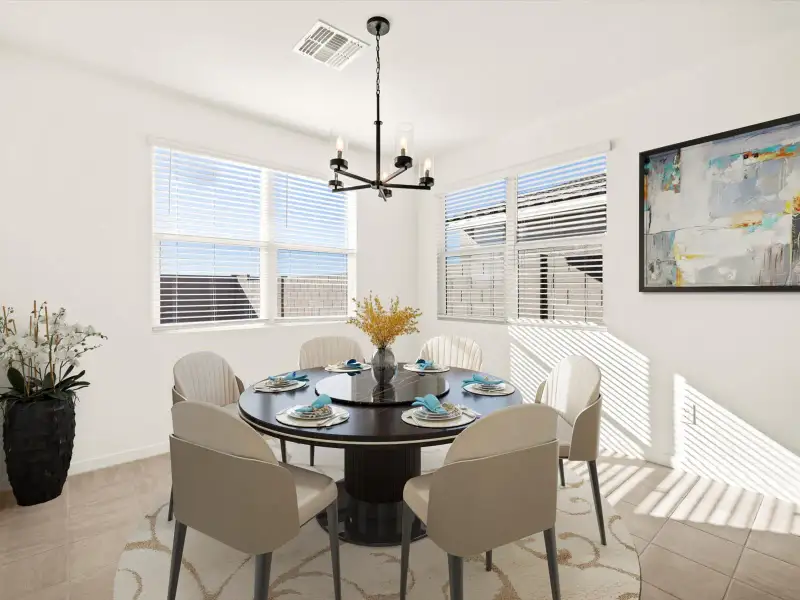 Furnished interior view inside a new home in Rancho Mirage Signature Series, Maricopa (Image 3). Furnished interior view inside a new home in Rancho Mirage Signature Series, Maricopa (Image 3).