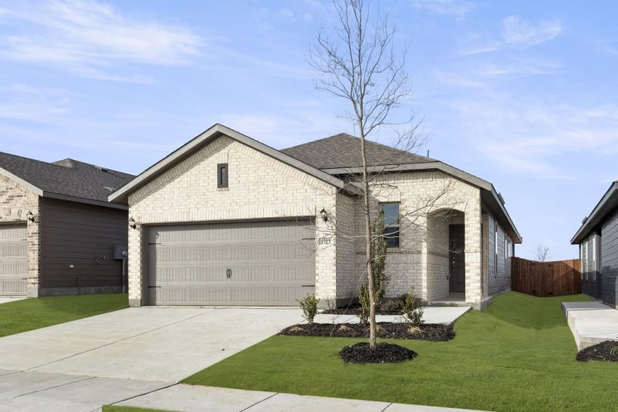 Representative exterior photo of a completed home built from the Mesquite by Impression Homes in Creekside Ranch, Blue Ridge, TX (Image 2). Representative exterior photo of a completed home built from the Mesquite by Impression Homes in Creekside Ranch, Blue Ridge, TX (Image 2).