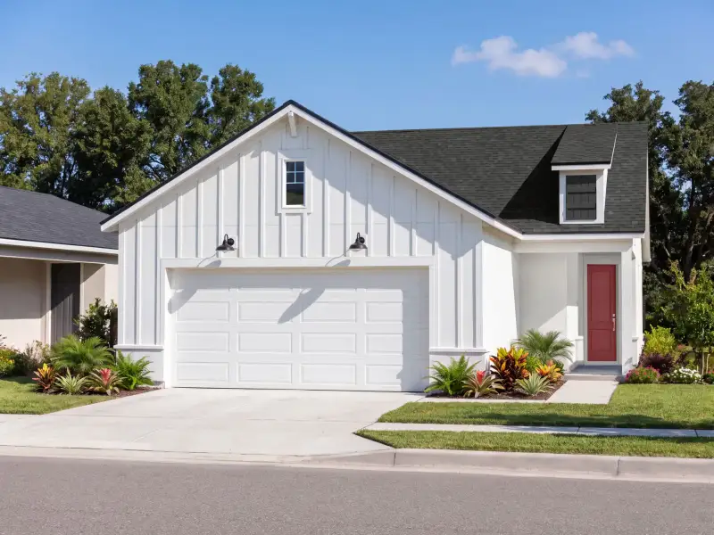 Representative exterior photo of a completed home built from the Glenhollow by Del Webb in Del Webb Flagler Beach, Palm Coast, FL (Image 3). Representative exterior photo of a completed home built from the Glenhollow by Del Webb in Del Webb Flagler Beach, Palm Coast, FL (Image 3).