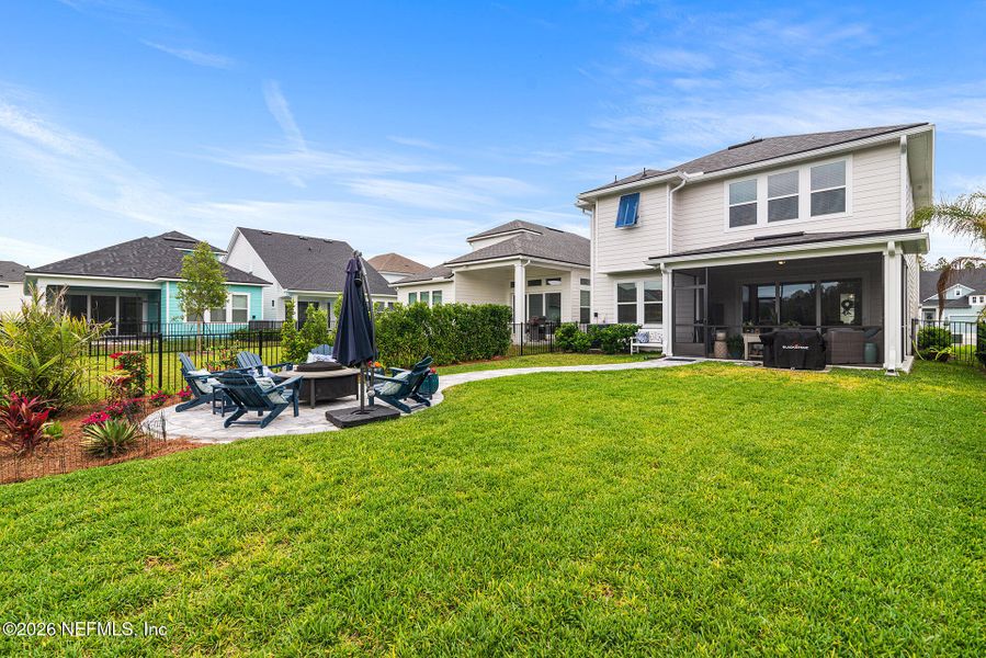 Exterior details and patio area of a home in Reflections at Nocatee, Ponte Vedra (Image 4).