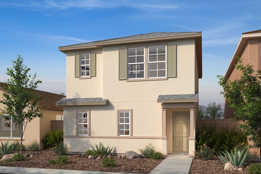 Representative exterior photo of a completed home built from the 1765 by KB Home in Enclaves at Tumamoc, Tucson, AZ (Image 5). Representative exterior photo of a completed home built from the 1765 by KB Home in Enclaves at Tumamoc, Tucson, AZ (Image 5).