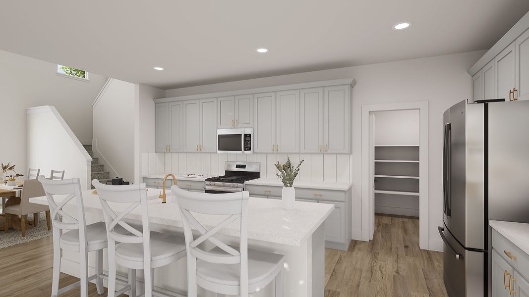 Representative furnished interior of a home built from the Juniper by Tri Pointe Homes in Landmark, Denton (Image 13).