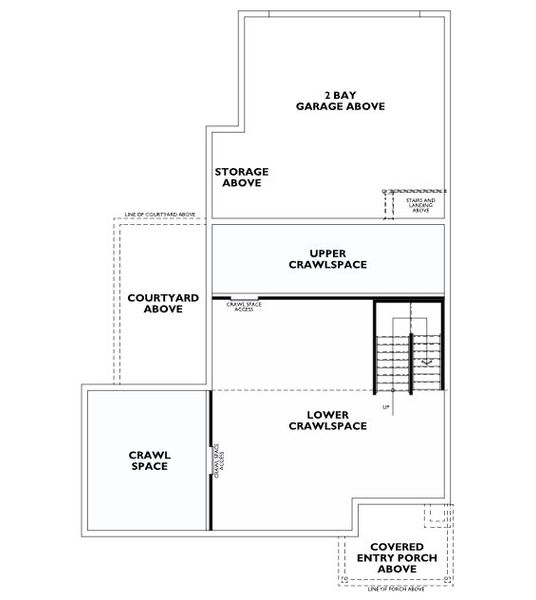 2D floor plan layout of this home in Storytellers at Lyric, Lone Tree, CO (Image 5).