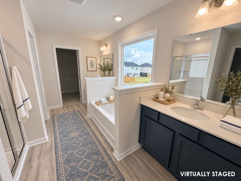 Furnished interior view inside a new home in Tranquil South, Hinesville (Image 16). Furnished interior view inside a new home in Tranquil South, Hinesville (Image 16).