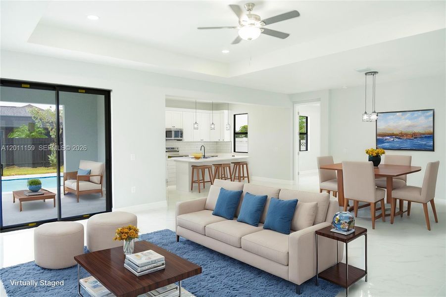 Furnished interior view inside a new home in , Cape Coral (Image 6).