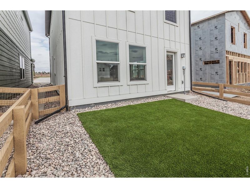 Exterior details and patio area of a home in Bloom Cottages, Fort Collins (Image 24).