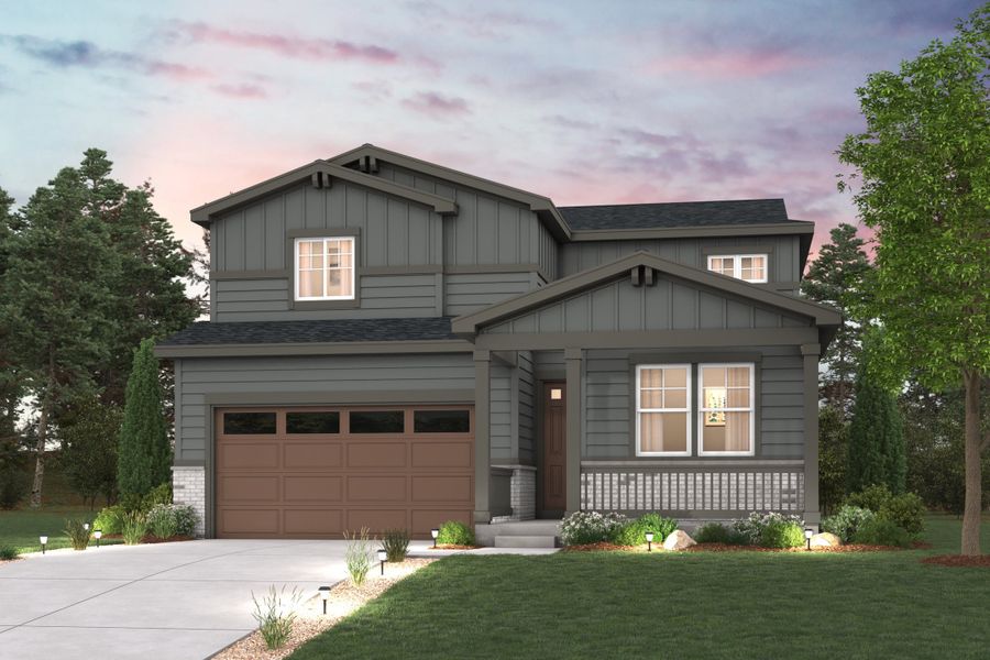 A house with a garage.