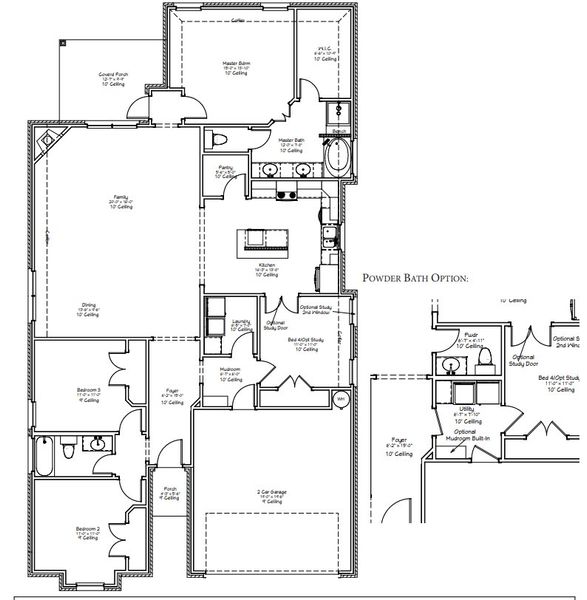 2D floor plan layout for the The Iris by Avonley Homes in Austin's Colony, Bryan, TX (Image 2). 2D floor plan layout for the The Iris by Avonley Homes in Austin's Colony, Bryan, TX (Image 2).