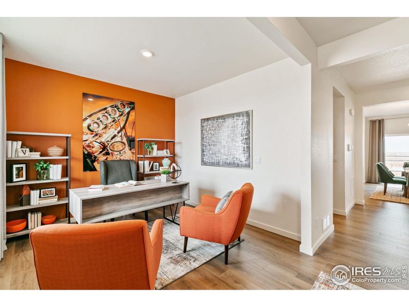 Furnished interior view inside a new home in Settlers Crossing, Commerce City (Image 10).