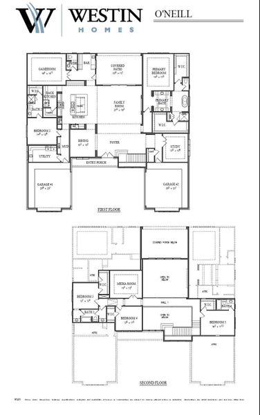 2D floor plan layout of this home in Rough Hollow, Austin, TX (Image 4).