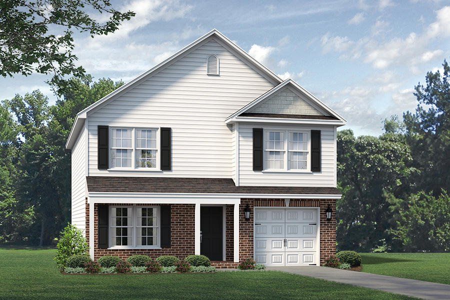 Representative exterior photo of a completed home built from the Vermont by Keystone Homes NC in Brassfield Meadows, Burlington, NC (Image 32). Representative exterior photo of a completed home built from the Vermont by Keystone Homes NC in Brassfield Meadows, Burlington, NC (Image 32).