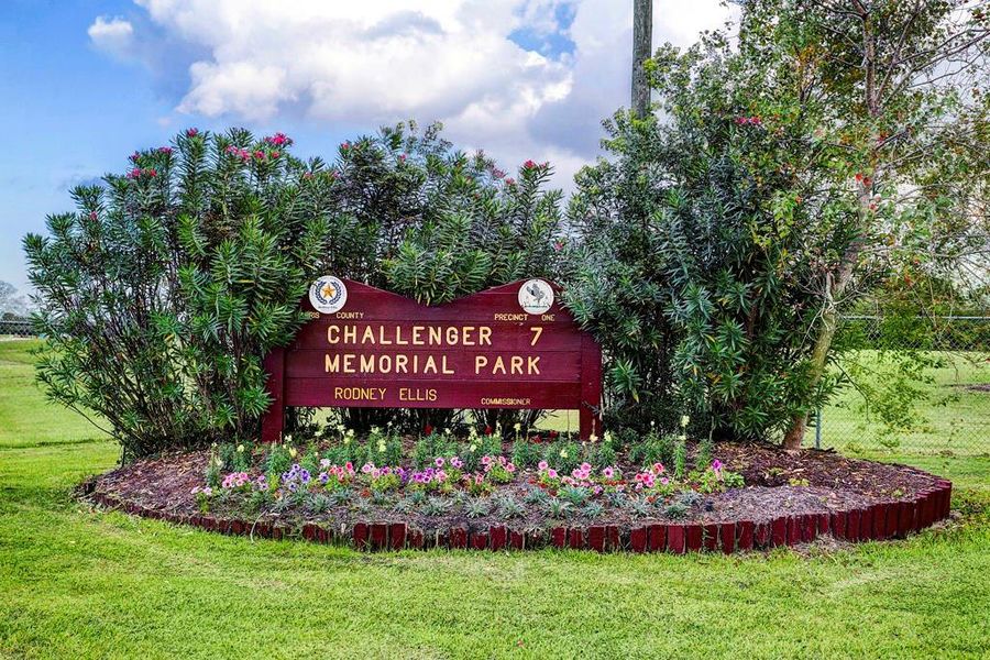 Challenger Seven Memorial Park offers nature trails with access to the bird sanctuary, fishing ponds, pavilions, picnic areas and a playground.