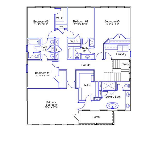 2D floor plan layout of this home in Hanes Lake, Winston-Salem, NC (Image 3).
