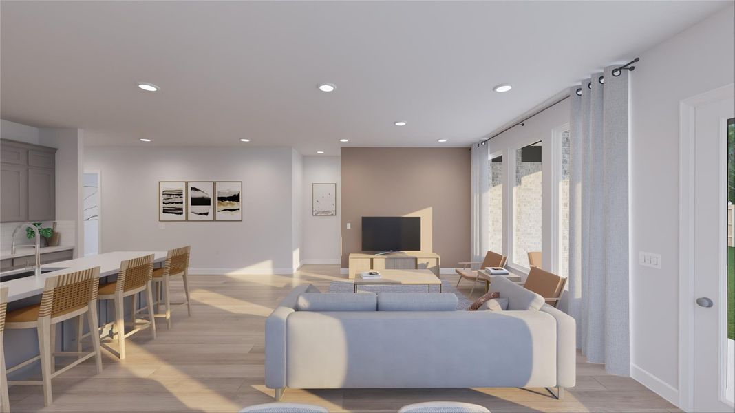 Furnished interior view inside a new home in Oakberry Trails, Waller (Image 3).