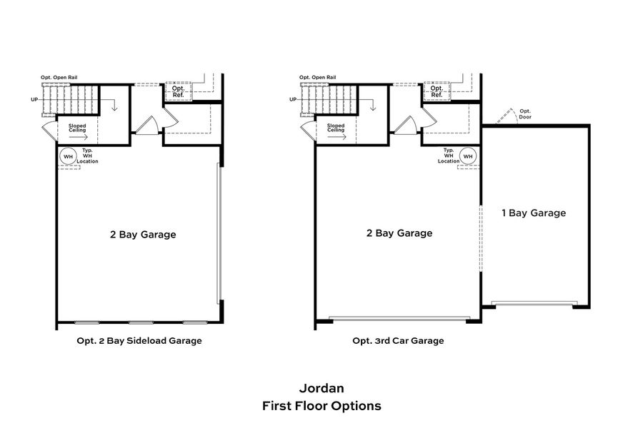 2D floor plan layout for the Jordan by DRB Homes in Owen Park, Gibsonville, NC (Image 24).