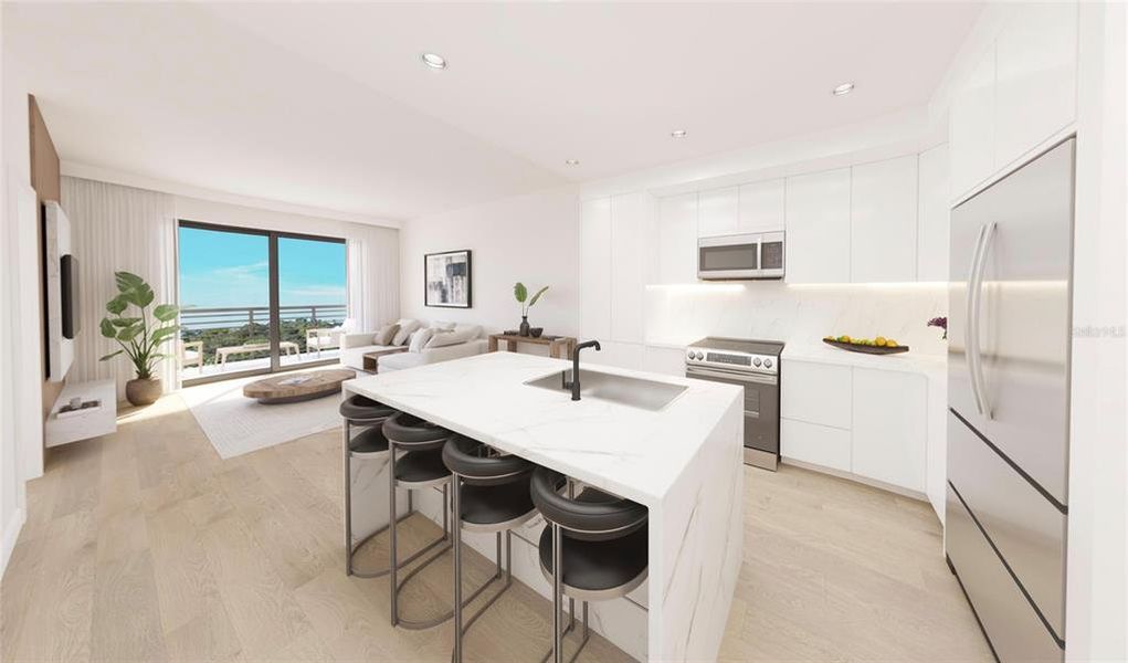 Furnished interior view inside a new home in , Sarasota (Image 6).