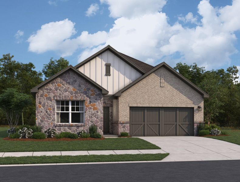 Representative exterior photo of a completed home built from the Equinox by Starlight Homes in Brookshire at Legacy Hills, Celina, TX (Image 2).